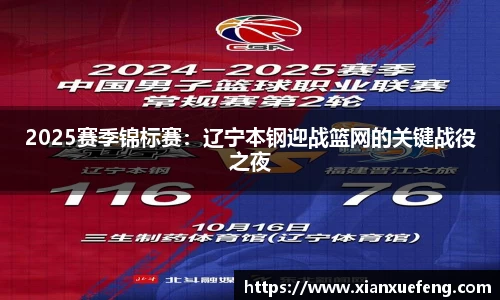 2025赛季锦标赛：辽宁本钢迎战篮网的关键战役之夜